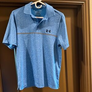 Under Armour Men's Small Heathered Blue Polo